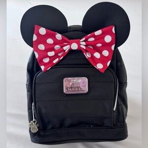 Disney Black Women’s / Kids Backpack with Red and White Polka Dot Bow